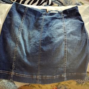 Mini Skirt size 8 faded blue jeans color